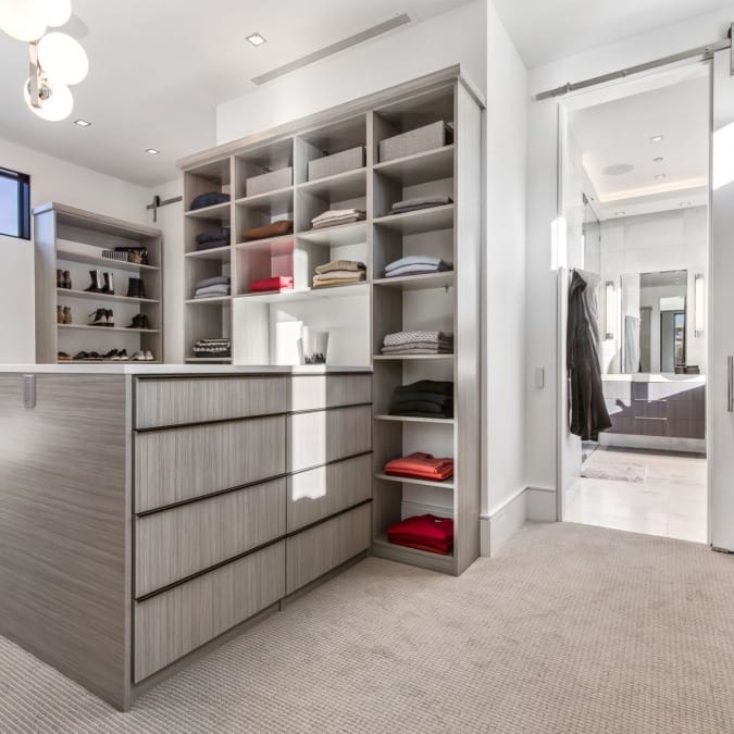 Custom Doca Cabinetry with Rolling Closet Door