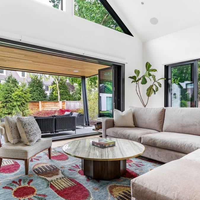 Transom Windows Above Bi-Fold Wall Transom Windows Above Bi-Fold Wall