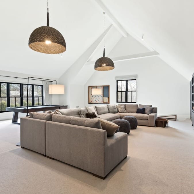 Vaulted Ceiling and Hanging Light Fixtures Vaulted Ceiling and Hanging Light Fixtures