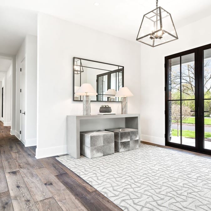 First Floor Hallway with Hanging Light Fixture First Floor Hallway with Hanging Light Fixture