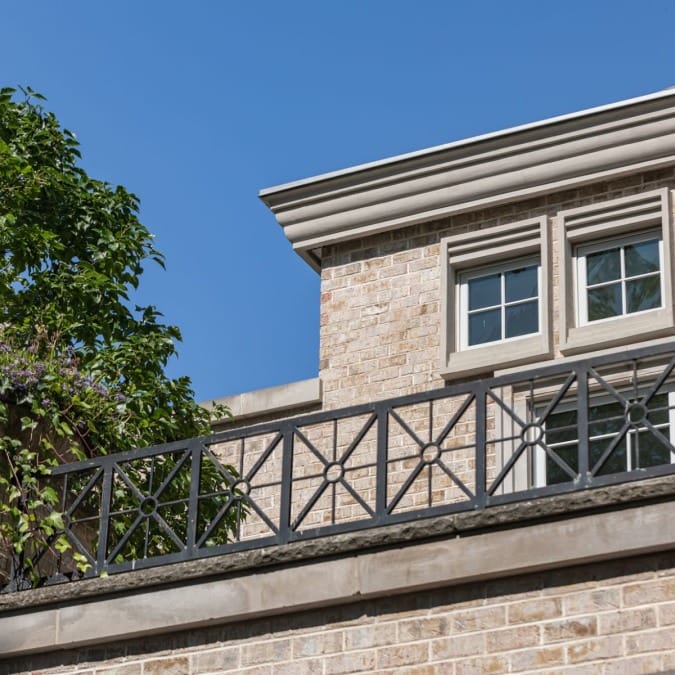 Balcony with Iron Railings