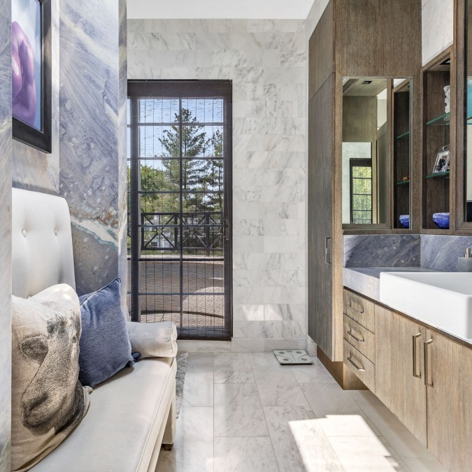 Primary Bath with Vessel Sink in Vanity