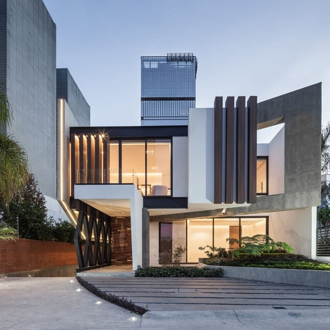 Architecturally Suspended Concrete Entryway
