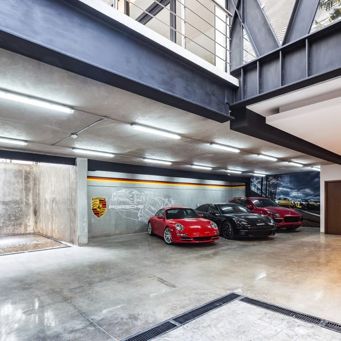 Below Grade Car Collector Garage