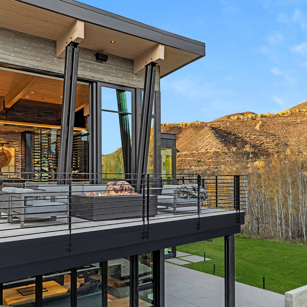 Image of the exterior of a custom estate & retreat home in Aspen built by Michael Bennett Homes®