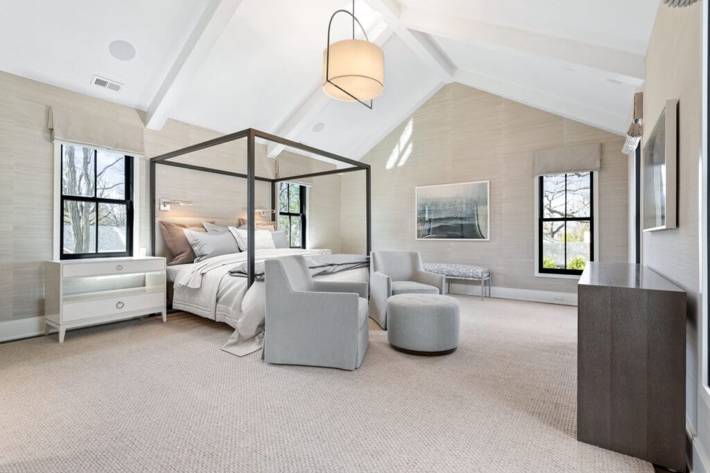 Bedroom With Vaulted Ceiling