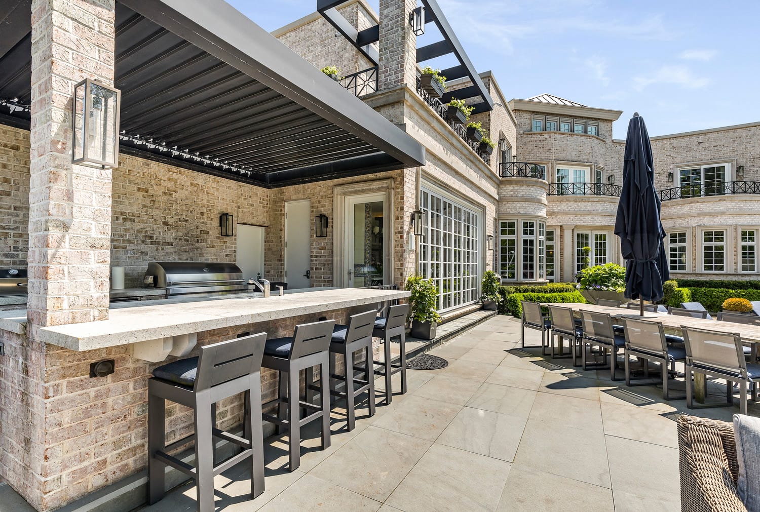 Brick Home With Outdoor Kitchen